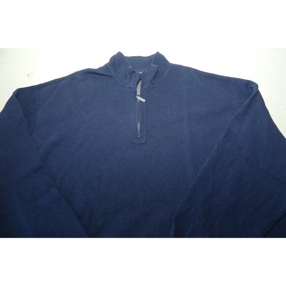 Orvis Men's XXL Blue Pullover 1/4 Zip Sweatshirt 2X Cotton Loose Gorpcore Navy - Picture 2 of 7